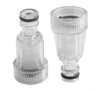 2pcs Water Filter for pour k2- pour k7 Pressure Washer 175PSI Plastic Car Wash Filter 3cm for pour k2 to pour k7 Series High Pressure Washer Filter 2pcs Max 140F Temp Transparent (10pcs Filter Nets)