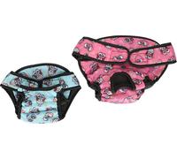2pcs weiche atmungsaktive Hundehunde Physiologische Hosen Verstellbares Haustier -Unterwäsche -Hosen Shorts (Pink Blue XL)