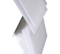 2Pcs White Polypropylene Sheets, 6-10mm Thick, Durable Engineering Plastic for DIY Projects(100x100x8mm)