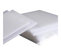 2pcs White Polypropylene Sheets Durable PP Plastic for DIY, Machining & Engineering Projects(250x250x4mm)