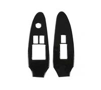 2pcs Window Lift Switch Panel Cover Piano Black Rust Proof Lightweight Fit for 370z Z34 2009 Present 2025