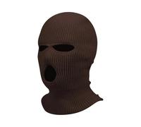 2Pcs Winter Men Hat Mask 3 Hole Full Face Ski Cap for Skiing pour Sports Ski Extérieur(Brown)