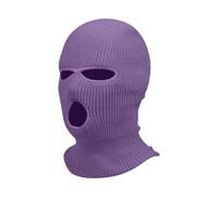 2Pcs Winter Men Hat Mask 3 Hole Full Face Ski Cap for Skiing pour Sports Ski Extérieur(Light Purple)