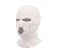 2Pcs Winter Men Hat Mask 3 Hole Full Face Ski Cap for Skiing pour Sports Ski Extérieur(White)