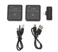 2pcs Wireless Lavalier Phone RÉDUCTION Portable LECTRATEUR Portable C Clip sans Fil sur Un Phone à Revers Mini pour enregistrer Les interviews Streaming Podcasts Vlogging Abs