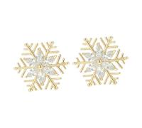 2pcs Women's Novelty Snowflake Brooch Corsage Collar Breast Pin Fashion Accessory