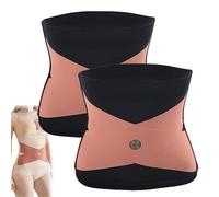 2Pcs Womens Seamless Tummy Control Belt,Tummy Control High Waist Trainer Body Shaper for Tightening Loose Skin,Postpartum Belly Band Wrap for Everyday Wear (Black-2PC, XXL(67.5kg-77.5kg))