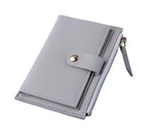 2pcs Women's Wallet Short Women Coin Purse Wallets for Woman Card Holder Small Ladies Female Hasp Mini Clutch for Girl(Light Grey)