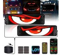 2pcs Yeux LED pour Camion et Voiture, Grand écran LED Flexible programmable, Écran Souple pour fenêtre de Voiture pour Bricolage