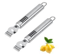 2PCS Zesteur De Citron Et D'agrumes, Éplucheur De Zeste De Citron Professionnel Couteau Canelle Tranche De Citron En Acier Inoxydable éplucheur à Melon éplucheur à Agrumes Avec Canal