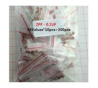 2pf To 0.1uf Ceramic Capacitor Kit 300PCS=30 Values*10pcs 50V 10/15/20/470/103/104/472/473/p/pf Assorted Kit Set Assortment Pack AUOQKQUT