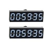 2pièces 0,36 Pouce 6 Bits Horloge LED Horloge Électronique Numérique avec Deuxième Module D'Affichage Mise Hors Tension Mémoire Réglage de la