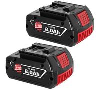 2pièces 8000mAh/8.0Ah Remplacement pour Bosch 18V Batterie Série GBA BAT609 BAT609G BAT618 BAT618G BAT619 BAT619G BAT610G BAT610 BAT612 BAT622 (Noir)