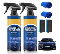 2Pièces Agent de revêtement rapide avancé pour voiture,Agent de rénovation de revêtement multifonction,Agent de lavage sans eau,cire et vernis pour l'entretien et la réparation