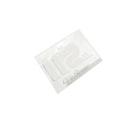 2pièces Autocollant de Logo de Voiture pour Alfa Romeo, Voiture Lettres Emblème Badge Logo Autocollant, Badge Plaque Signalétique Signe Décoration Autocollants,B White