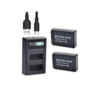2pièces Batterie de Rechange et Chargeur Double Rapide pour Canon EOS M M2 M10, M50, M50 Mark II, M100 M200, Rebel SL1, PowerShot SX70 HS Cameras