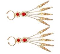 2Pièces Bracelet Égyptien Doigts pour Danse Ventre Accessoire pour Spectacles et Performances
