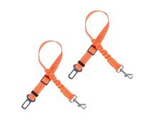 2pièces Ceinture de Sécurité Chien en Voiture pour Alfa Romeo Mito 2009-2023,Harnais de Voiture Élastique,Indéchirable,Nylon,Longueur Réglable,A/Orange