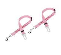2pièces Ceinture de Sécurité Chien en Voiture pour Fiat 500L 2013-2024,Harnais de Voiture Élastique,Indéchirable,Nylon,Longueur Réglable,A/Pink