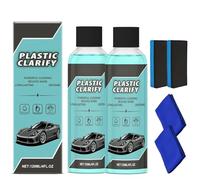 2pièces Clarification des plastiques pour voitures,Nettoyant et revitalisant pour plastiques intérieurs de voiture,Cire en spray sans eau,Détaillant pour plastiques
