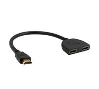 2Pièces Convertisseur Signal 1 Vers 2 Noir Pour Appareils Média Hd
