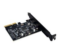 2Pièces D'extension Usb3.1 10Gbps Pci-E 2X À 16X Noir