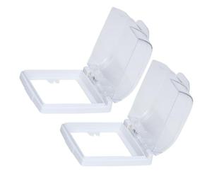2pièces Housse de Sonnette Étanche Transparente Cache sonnette Résistant aux Intempéries avec Espace pour Numéro Protection Pluie et Neige pour Extérieure