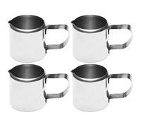 2pièces Mini Pichet À Lait Acier Inoxydable Récipient Multifonctionnel Pour Sauce Et Café Contenance Pour Restaurants Et Cafés
