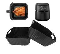 2Pièces Moule Silicone Air Fryer Friteuse pour Philips Airfryer série 2000 4.2L, Réutilisable Accessoires Plat Panier Silicone pour Philips 2000 Series NA229/00 Philips 4,1L HD9252 HD9200 HD9255