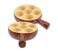 2pièces Plat à Escargots Céramique Poignées Alvéoles Pour Cuisson Micro-ondes Et Service à Table