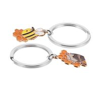 2pièces Porte-clés Abeille Forme De Rayons De Miel Charmant Pendentif Pour Couples Et Amis Décoration Voiture Breloque Originale Et Adorable Pour Accessoires
