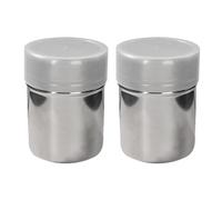 2Pièces Saupoudreuse Sucre Glace,Cacao en Poudre Sucrier de à Inoxydable Saupoudrer Acier Bouilloire Distributeur Fer La Sirop économiseur,Poudreuse Poudrier Tamiseur,pour Chocolat Epice Perlé Farine