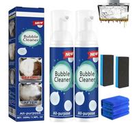 2Pièces Spray moussant anti-graisse très efficace,Nettoyant multi-usages sans rinçage,Spray nettoyant en profondeur pour la cuisine, Nettoyant moussant pour taches d'huile lourdes