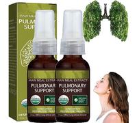 2pièces Spray naturel pour le soutien pulmonaire et respiratoire, brume nettoyante à base de plantes pour poumons, spray pulmonaire nettoyant à base de plantes, favorise la force pulmonaire