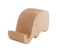 2Pièces Support Téléphone Bois Élégant Éléphant Design