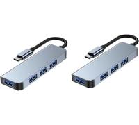 2pièces USB Hub Ports Type-c vers USB Adaptateur De Transfert Rapide pour Ordinateurs Et Dispositifs Mobiles Station Extension Compacte