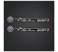 2pièces Voiture Emblèmes pour Alfa Romeo Giulia Giulietta 159 156 Stelvio Sportiva, Sticker Autocollant pour Voiture, Emblème Badge Décoration, Insigne de Coffre Grille Avant Arrière Voiture Lettre