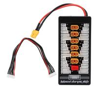 2S - 6S XT60 Plug Parallel Charging Board, RC Battery Charging Board, High - Current Para Board with 50A and LED Indicator for IMAX B6 Maxpro X612s X6 Un - A6 Chargers