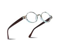 2SeeLife Small Round TR-90 Reading Glasses for Men & Women - Narrow-Medium Fit, Sturdy Frame, Spring Hinges, Retro Readers