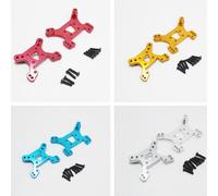 2Set 144001 Part Front and Rear Shock Tower Board Set Replacement Parts for 144001 1/14 4WD RC Car,Yellow & Silver