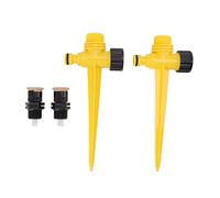 2set à 360 degrés Rotation Jardin Sprinkler Sprinkler Ground Bround Ground McGonagall Sprinkler Head for Drip Irrigation Green Refracte Abs Material Hydraulic Drive Discanding