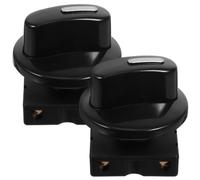 2set Interrupteur Rotatif Sélecteur de Vitesse 4 Positions 3 Vitesses | Commande Multifonction, Boîtier ABS Noir, Bouton Inclus, pour Four et Ventilateur, Usage Industriel