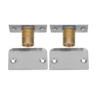 2set Loquet Magnétique de Porte Caché, Réglable, Lot 2 | Fermeture Discrète Argentée, Plaque de Gâche Incluse, Usage Bureau et Maison, Installation Simple