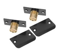 2set Loquet Magnétique Invisible en Acier Inoxydable pour Placard | Fermeture Réglable, Plaque de Gâche Incluse, pour Porte de Garde-manger et Armoire, Noir