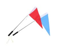 2set Mât de Drapeau de Guide Touristique Rétractable 1,2m | Léger et Haute Visibilité, Poignée Antidérapante, Polyester Résistant à L’eau, pour Sorties Outdoor et Camping