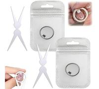 2Set New Ring-Shaped Cat Eye Magnet for Nails,Cat Eye Magnetic Nail Polish Kit, Nail Magnets Cateye for Nails Art,Mini Round Strong Nail Magnet French Tip Tool for Home Salon DIY