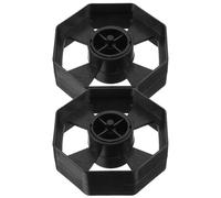 2set Pièce de Rechange pour Noyau de Ruban Adhésif en Plastique Noir | Support Stable pour Grands Rouleaux, Remplacement Facile, Usage en Magasin et Expédition