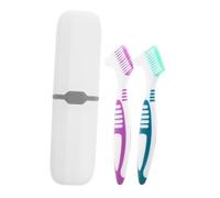 2Set Set Dents Doubles à Poils Durs avec Étui de Rangement pour Voyage Buccal
