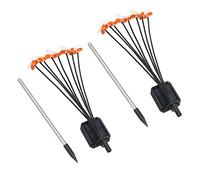 2set Solar Bee Garden Lights IP65 8 LED Déco Solar Polited Garden Lights For Patio Yard Garden Grass Précision Degré SIL Panneau A dans le Jardin Solaire Rechargeable Solaire