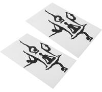 2Set Yoga Pose Wall Sticker Pattern Art Mural Decoration for Living Room Bedroom Study